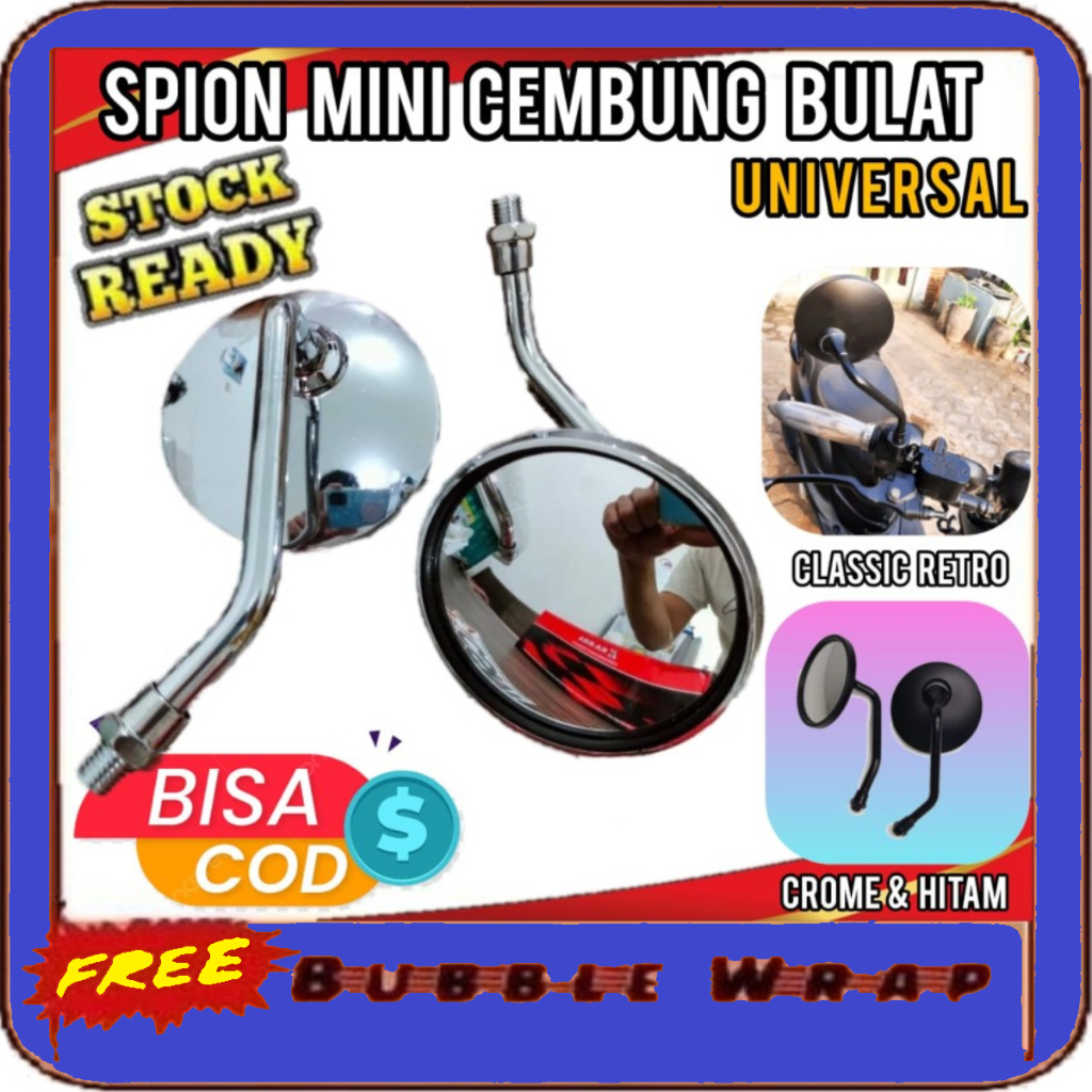 Spion mini cembung Spion Mini Cembung Bulat Universal aksesoris motor