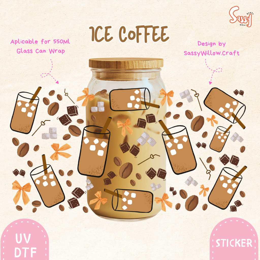 

Sticker Tumbler Aesthetic UV DTF | Ice Coffee | Sassy Willow