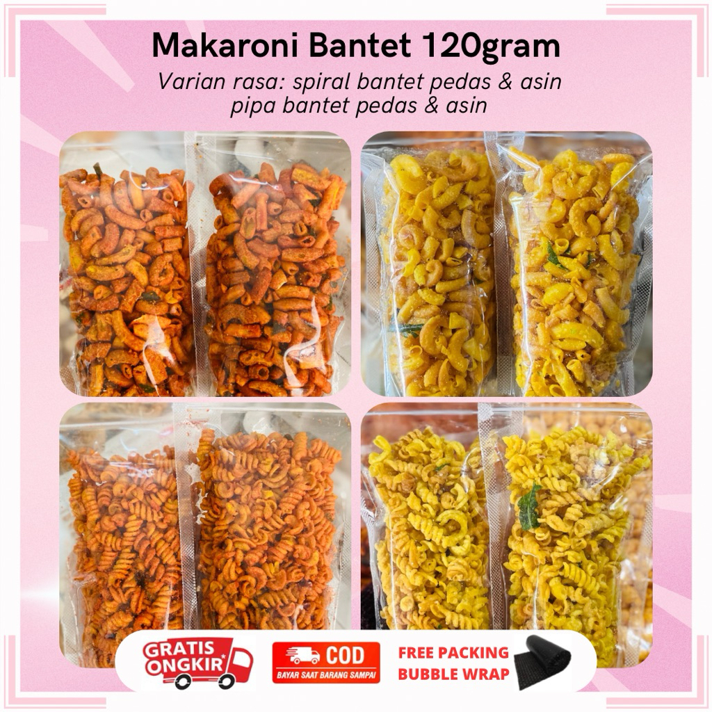 

MAKARONI PIPA PEDAS JERUK PURUT 120GRAM | MAKARONI SPIRAL BANTET DAUN JERUK | MAKARONI SPIRAL DAUN JERUK