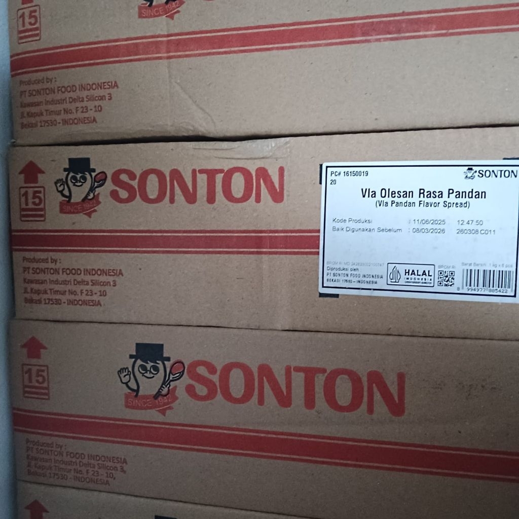 

Sonton vla pandan 1dus (1kg×6)