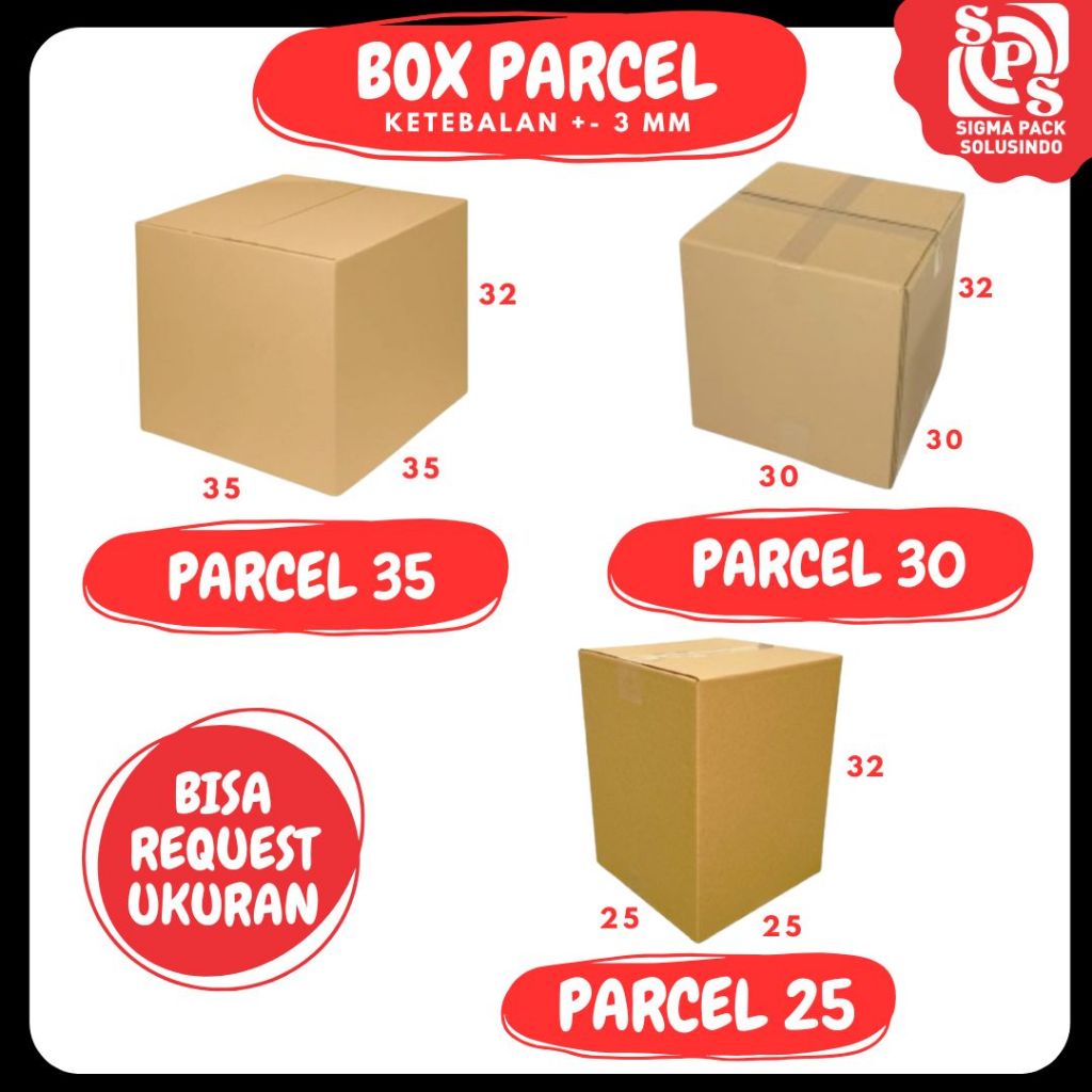 

Box Parcel 40x25x32 / 35x35x32 / 31x25x24 / 30x30x32 / 25x25x32 kardus Lebaran Idul Fitri Zigma Pack