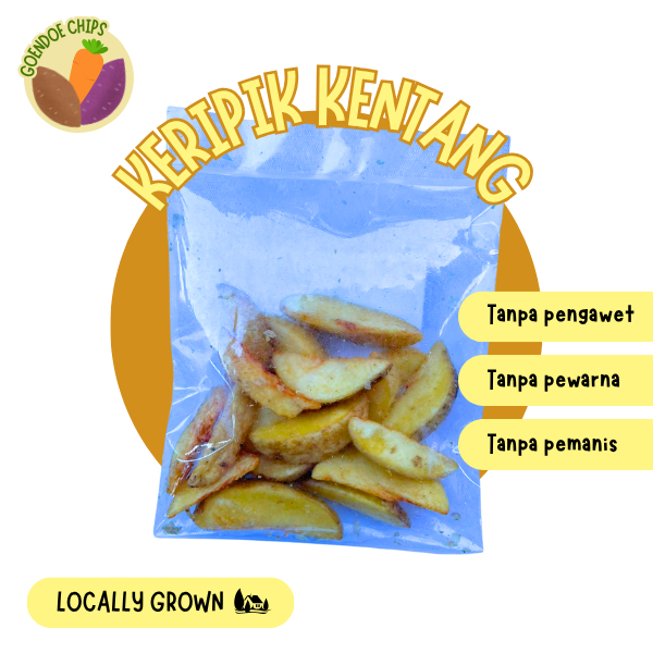 

Keripik Kentang 100 Gr Goendoe Chips - Cemilan Khas Batu Malang