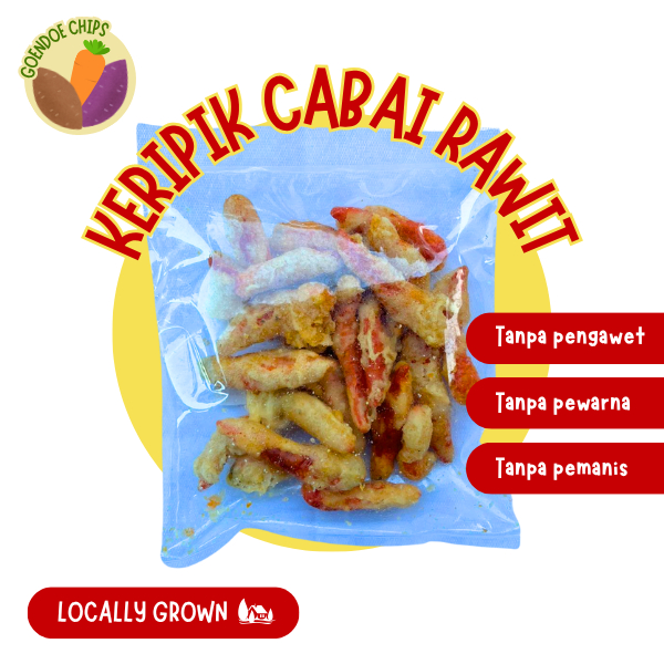 

Keripik Cabai Rawit 100 Gr Goendoe Chips - Cemilan Khas Batu Malang