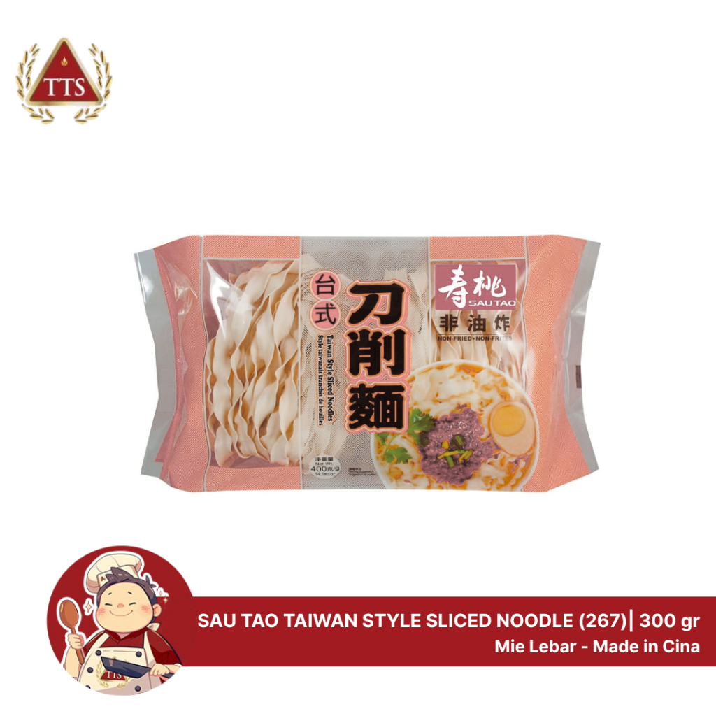

Sau Tao Taiwan Style Sliced Noodles / Mie Kering Gandum 400 GR