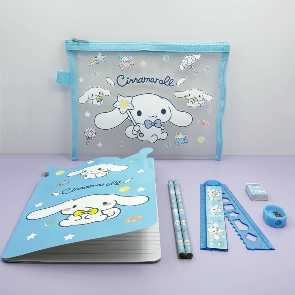 

1 SET Alat Tulis Stationery Kit Tempat Pensil Penggaris Penghapus Rautan Anak Lucu Karakter Kuromi Cinnamoroll My Melody Pompompurin Misaki