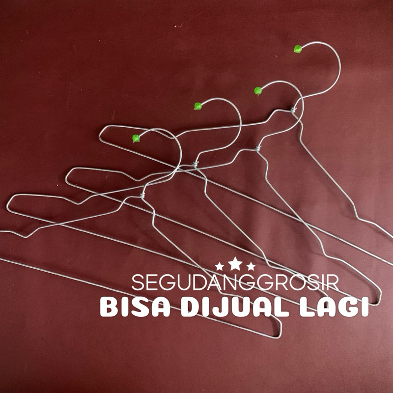 HANGER BAJU DEWASA 1,9 MURAH / GANTUNGAN BAJU / HANGER KAWAT MURAH 9120 (1 LUSIN)