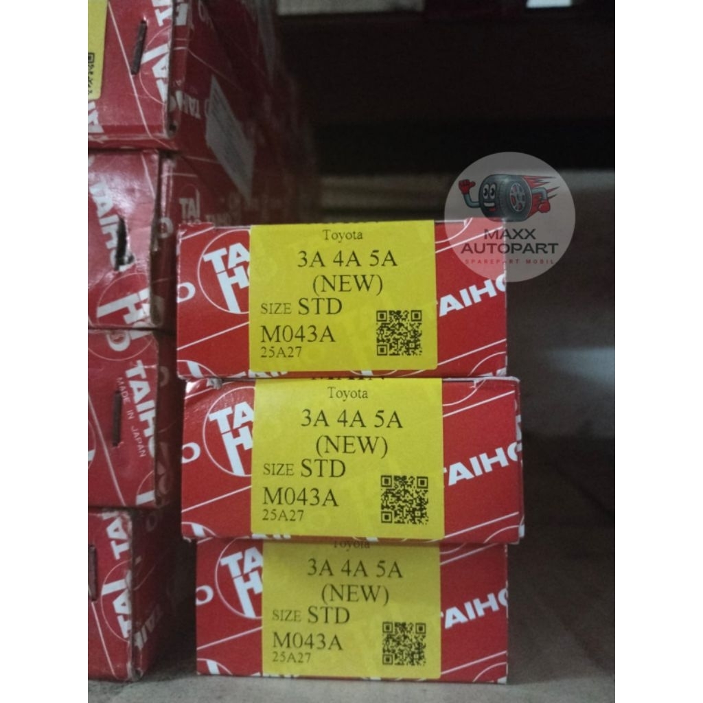 METAL DUDUK MAIN BEARING TOYOTA COROLLA GREAT TWINCAM (TAIHO M043 ALL SIZE) ORIGINAL JAPAN
