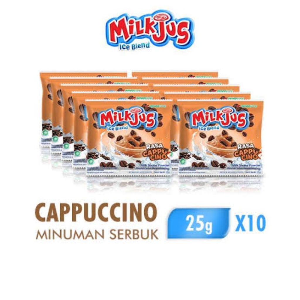 

Milkjus cappucino 1 renceng 10 saset