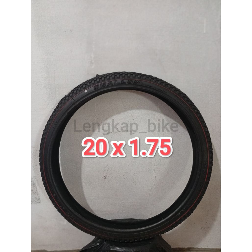 BAN LUAR SEPEDA SWALLOW MODEL TRAIL BAN LIST MERAH UKURAN 20 X 1.75