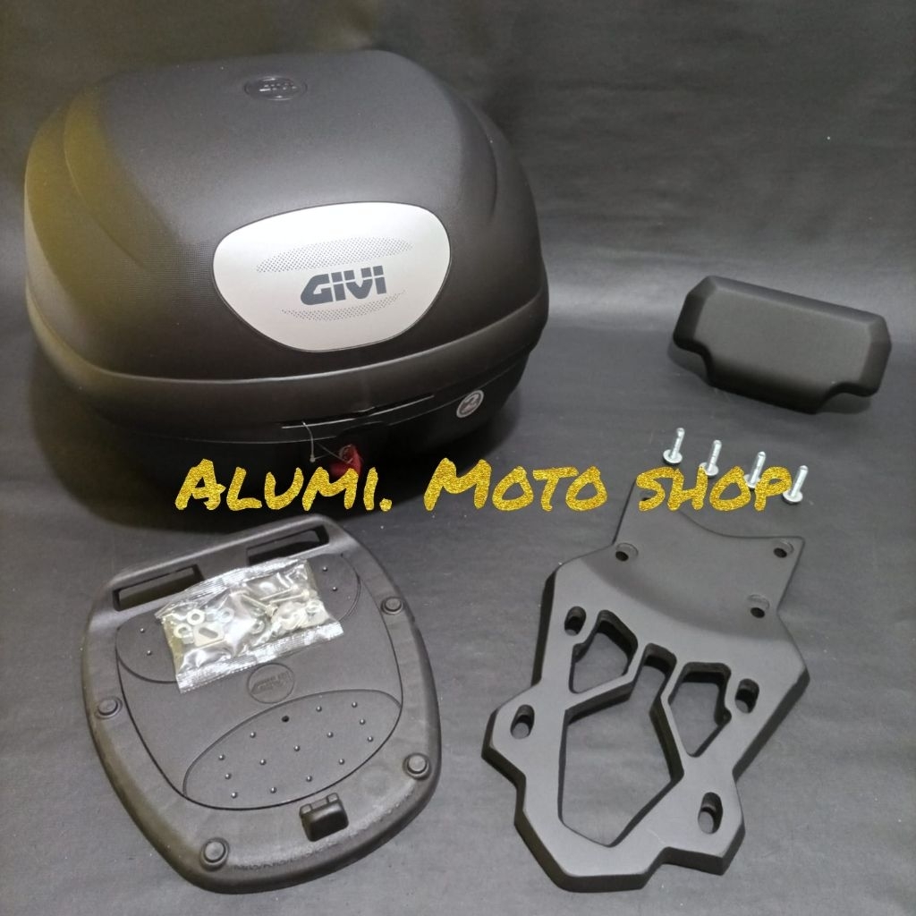 paketan box givi E 33 komplit backrest sandaran & breket box bintang pcx 150 & pcx 160