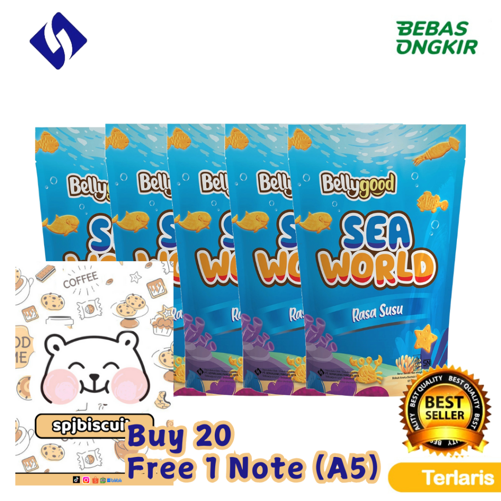 

Bellygood Biskuit Seaworld Rasa Susu 30 Gr - Isi 5 Pouch