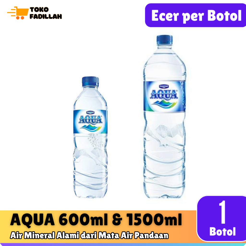 

[Ecer] AQUA Air Mineral Botol 600ml & 1500ml (1.5 Liter)