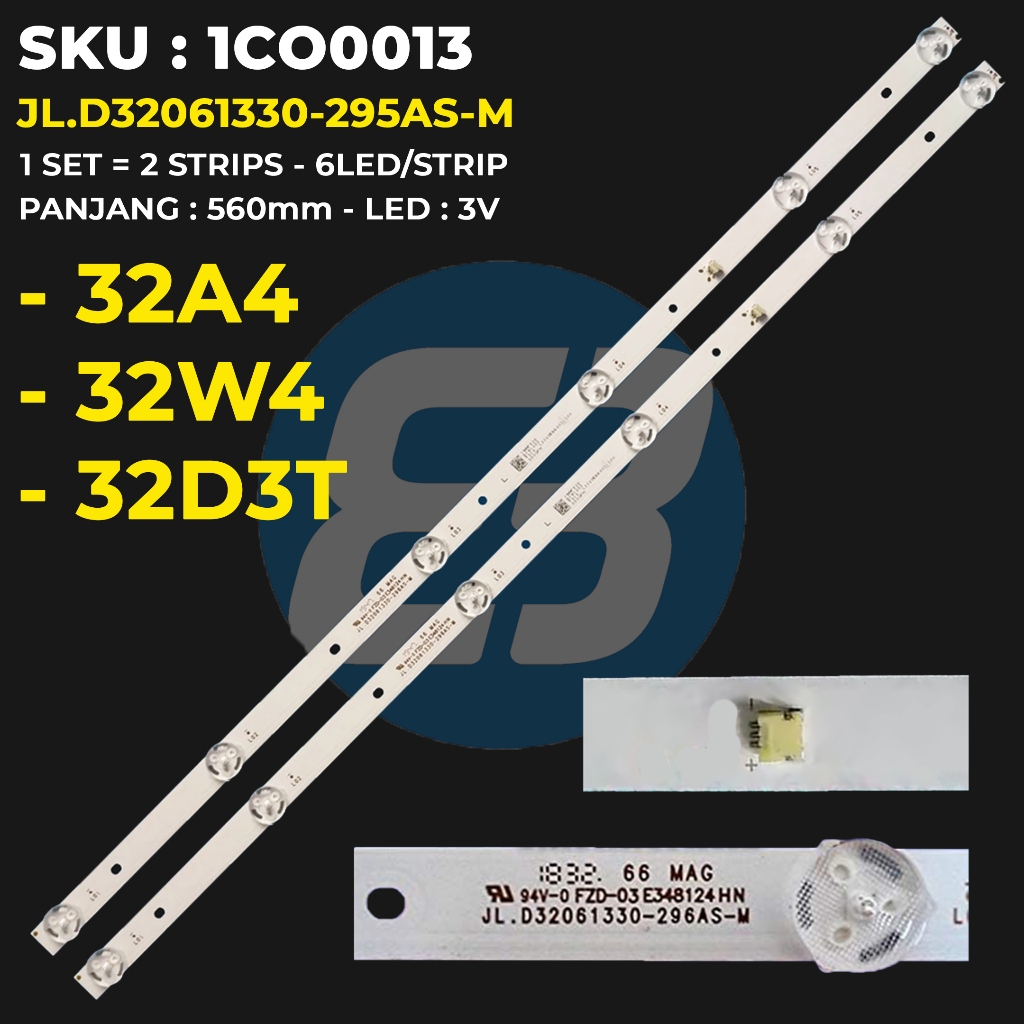 Backlight TV COOCAA 32 Inch 32A4 32W4 32D3T JL.D32061330-296AS-M