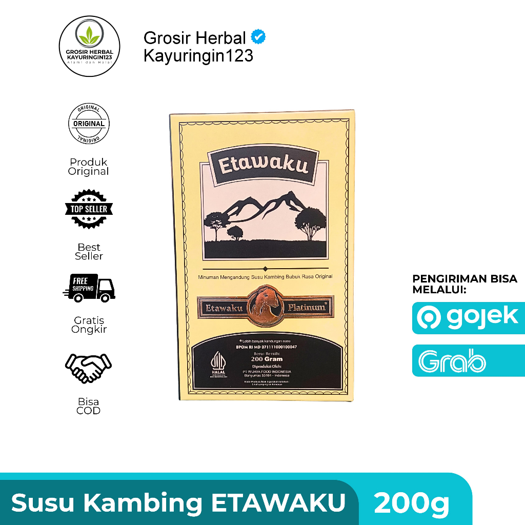 

Etawaku Platinum Susu Kambing Etawa Untuk Nyeri Tulang Sendi dan Sesak 1 Box