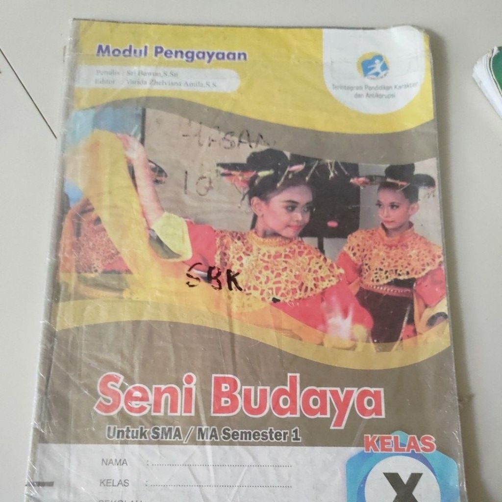 buku modul pengayaan LKS seni budaya LKS SBK untuk SMA kelas 1 SMA kelas 10 semester 1 bekas
