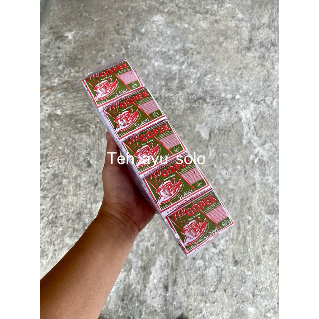 

teh gopek 1 pak/press (isi 10pcs @40gr)