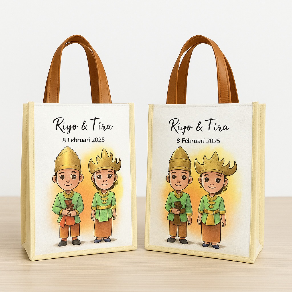 

Souvenir Tote Pernikahan Murah Custom – FALISHA BAG Kualitas Premium