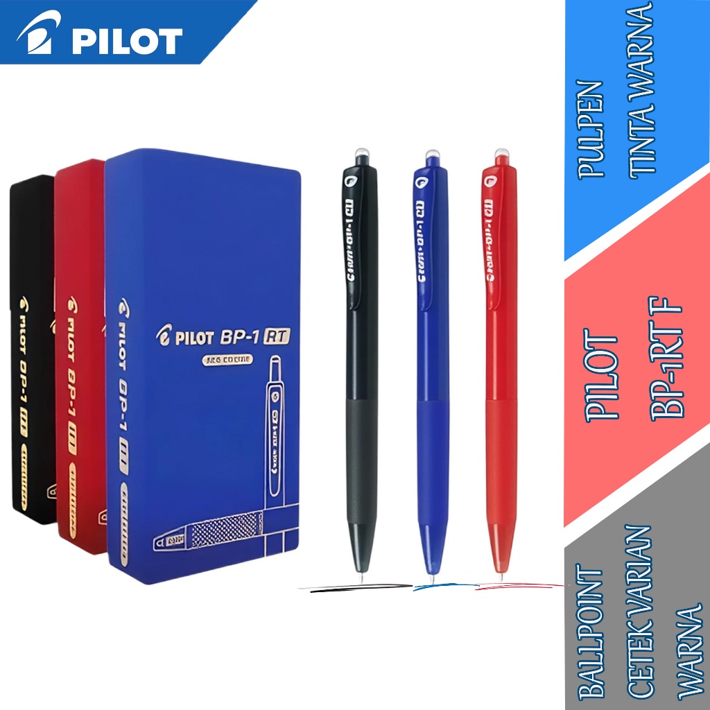 

Ballpoint Cetek Varian Warna - Pilot Ballpoint - Pulpen Tinta Warna - BP-1RT F