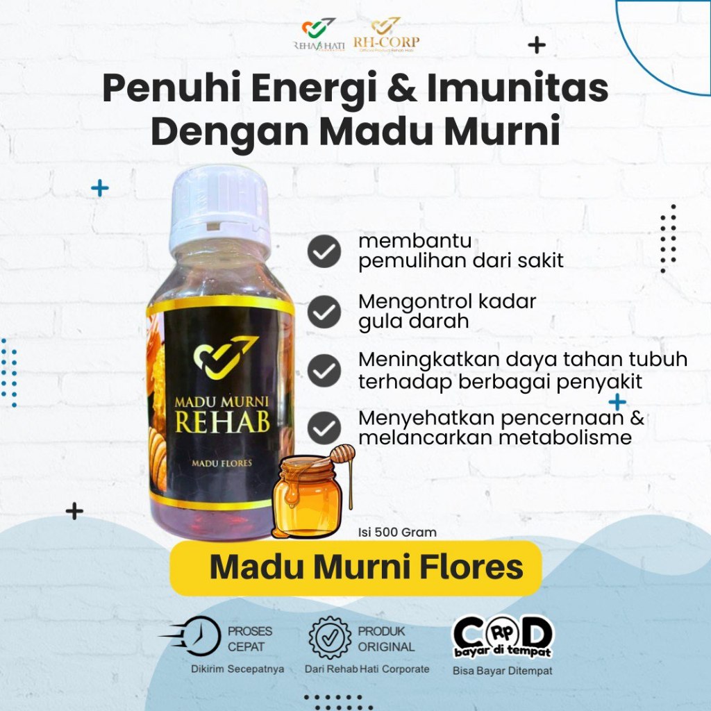 

Madu Murni 500gr – Madu Alami Premium - Herbal Sunnah Tingkatkan Stamina & Daya Tahan Tubuh - Rehab Hati Store