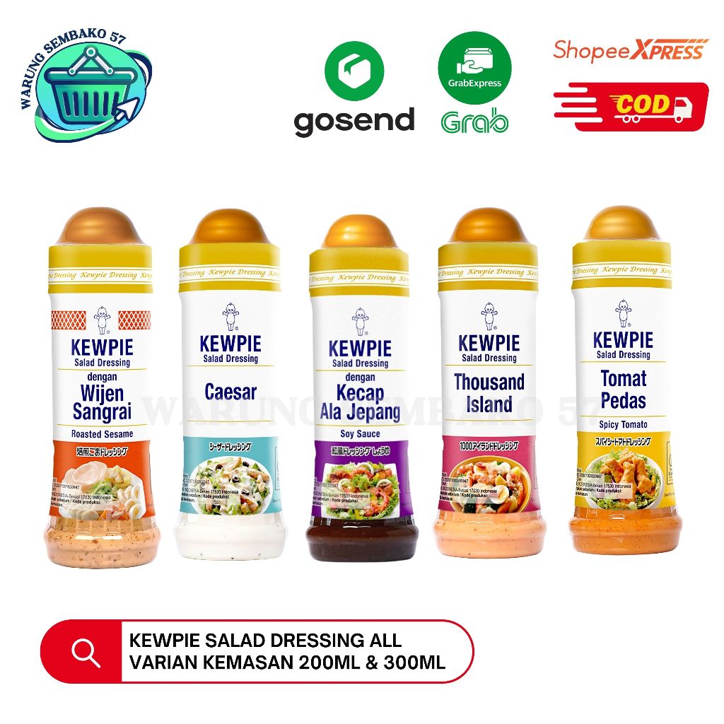 

Kewpie Salad Dressing ALL Varian Kemasan 200ml & 300ml