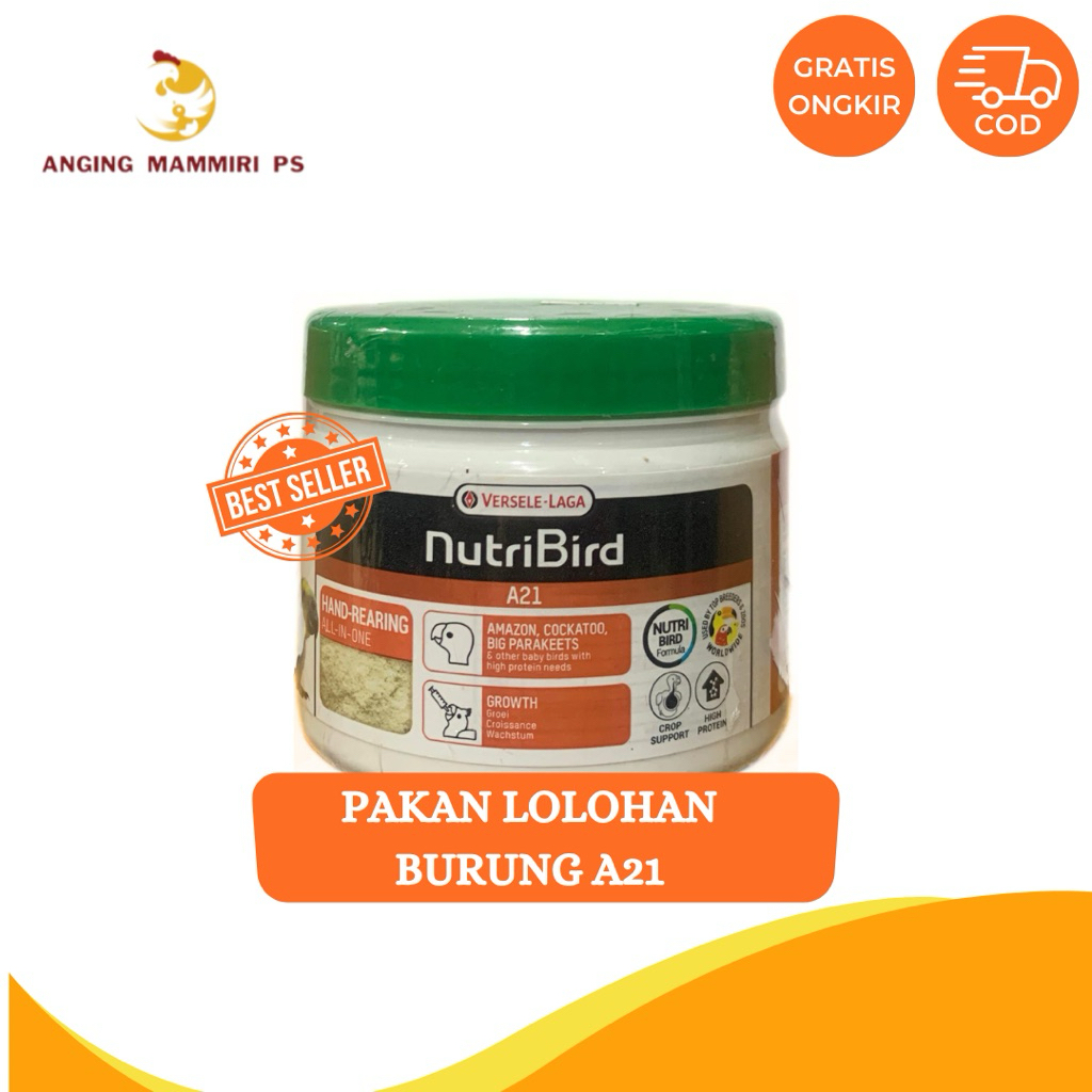 PROMO Nutribird A21 250gr – Pakan Anakan Burung Handfeeding | Aman untuk Lovebird, Nuri, Kakatua, Ja