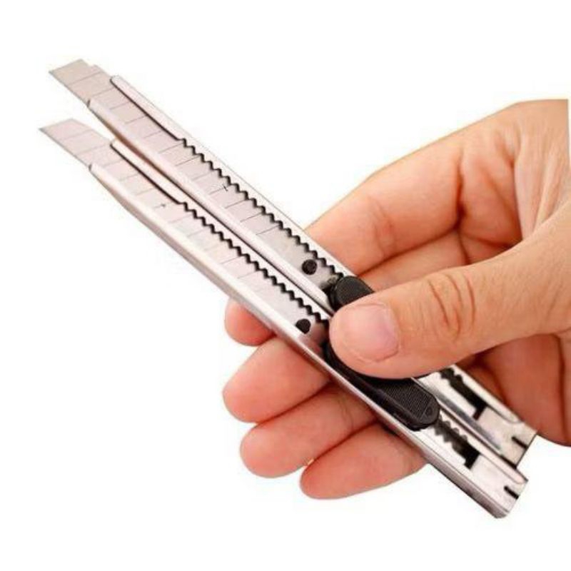 

Pisau Cutter Besi Mini / Pisau Cutter Stainless / Cutter Stainless Cutter Renceng Termurah ART Knife Sharp Portable Mini Auto-lock PRECISION KNIFE