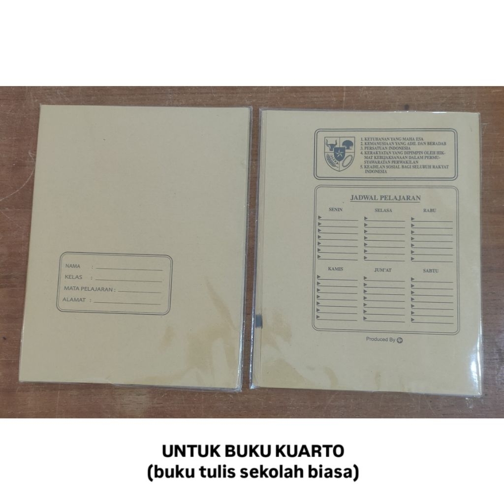 

[LJ] Sampul Coklat Polos dengan Label Nama (1 pack isi 20 pcs) - Sampul Lipat Tanpa Lem Kuarto Buku Tulis Siswa Murid Sekolah Kwarto Quarto