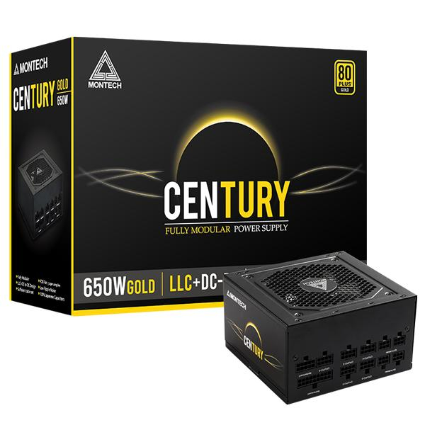 PSU Montech Century 650W 80+ Gold Power Supply Fully Modular - PSU 650 Watt Gold
