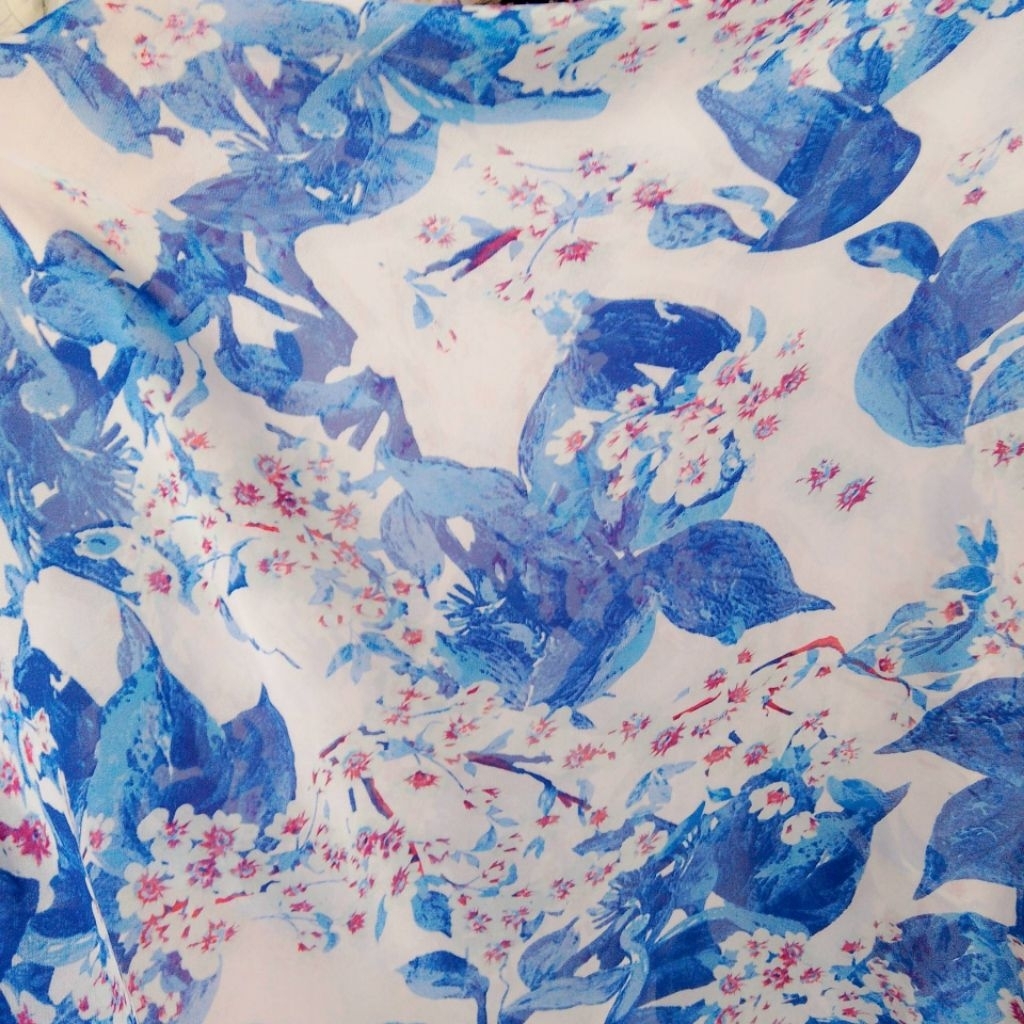 Kain Sifon Motif Bunga Premium – Halus & Elegan, Blouse,Gamis,Tunik kyt