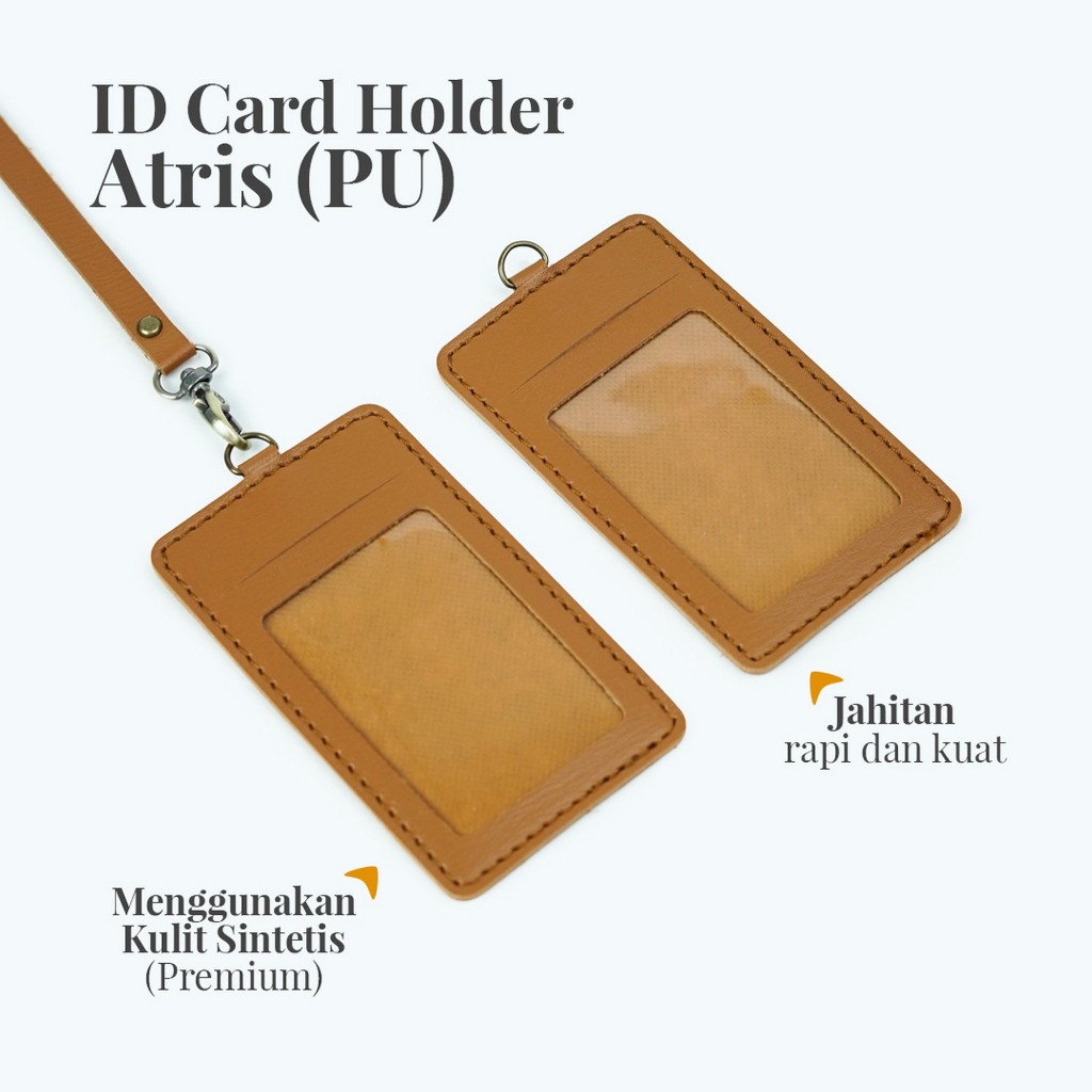 

ID Card Holder Kulit - Name Tag Holder Kulit Model Atris