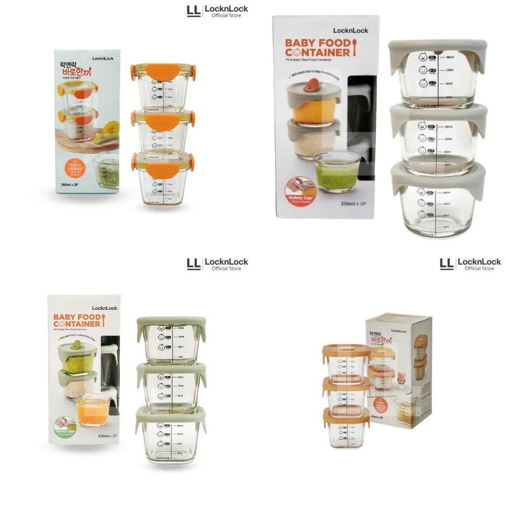 Lock n Lock Baby Food Container Tempat Makan Anak Glass Kaca MPASI LocknLock Tahan Panas