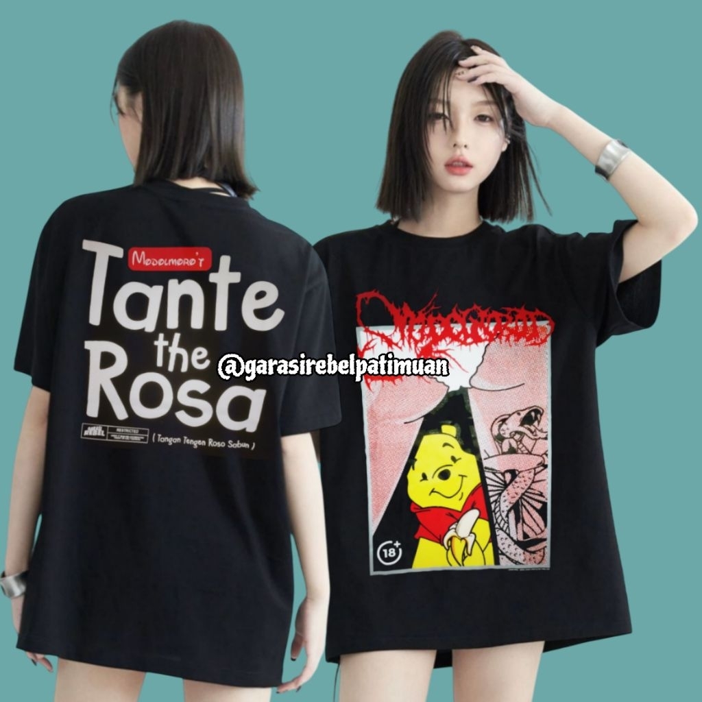 ORIGINAL TSHIRT MODOL MOROT - TANTE ROSA ( TANGAN TENGEN ROSO SABUN ) x garasi rebel distro / baju m