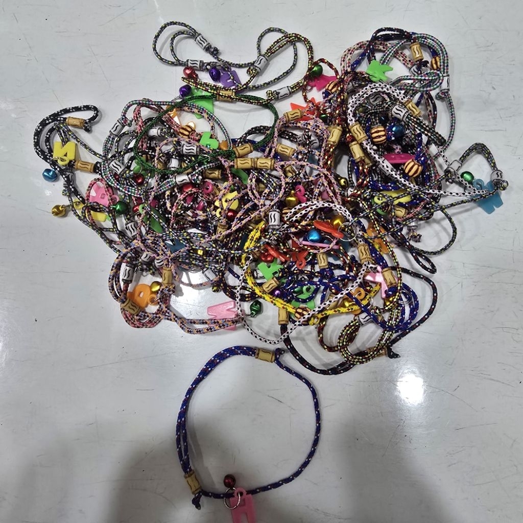 Tali + Inisial Nama + Lonceng kecil  // Kalung Hewan kucing anjing musang marmut kelinci