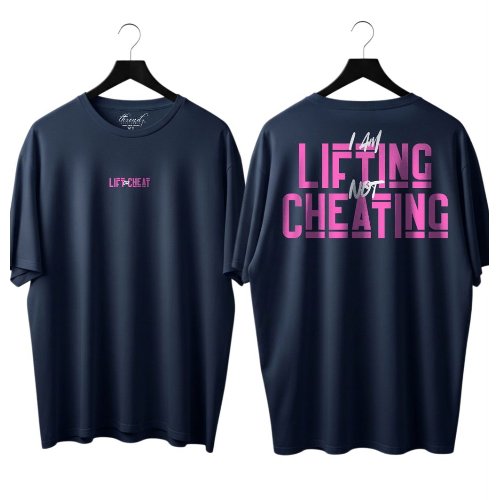 Kaos oversize cotton combed 24s - Navy