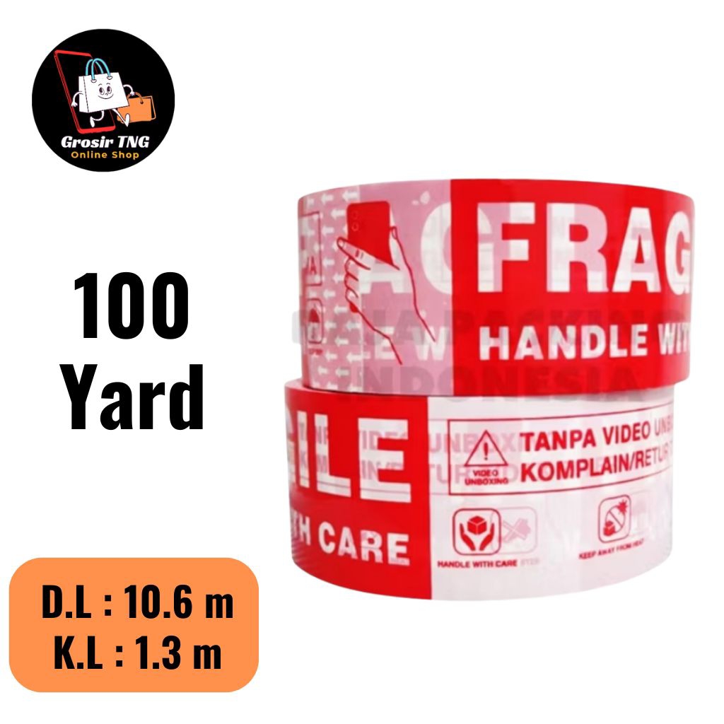 

Lakban FRAGILE murah 100 yard (GrosirTNG)
