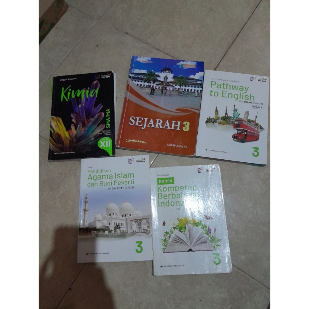 BUKU BEKAS ERLANGGA KELAS 12 DAN YUDHISTIRA