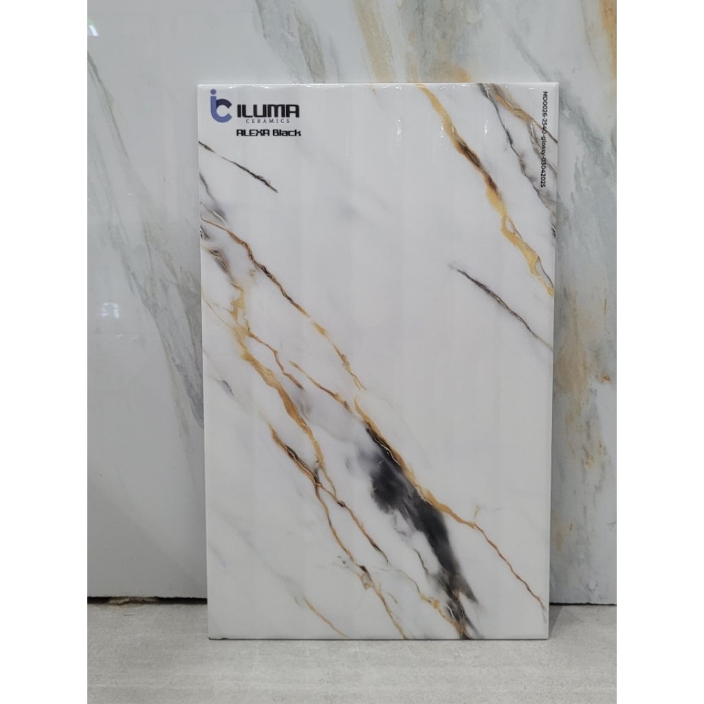 Keramik Dinding Alexa Black 25x40 Glosy