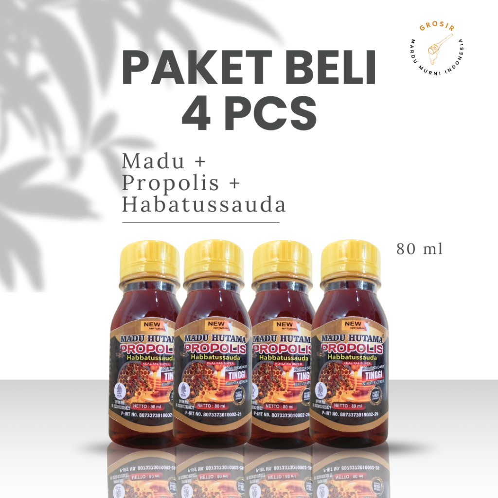 

Madu propolis Habatusauda Paket 4 Pcs | asam urat | virus| kolesterol | pegal | alergi | gatal
