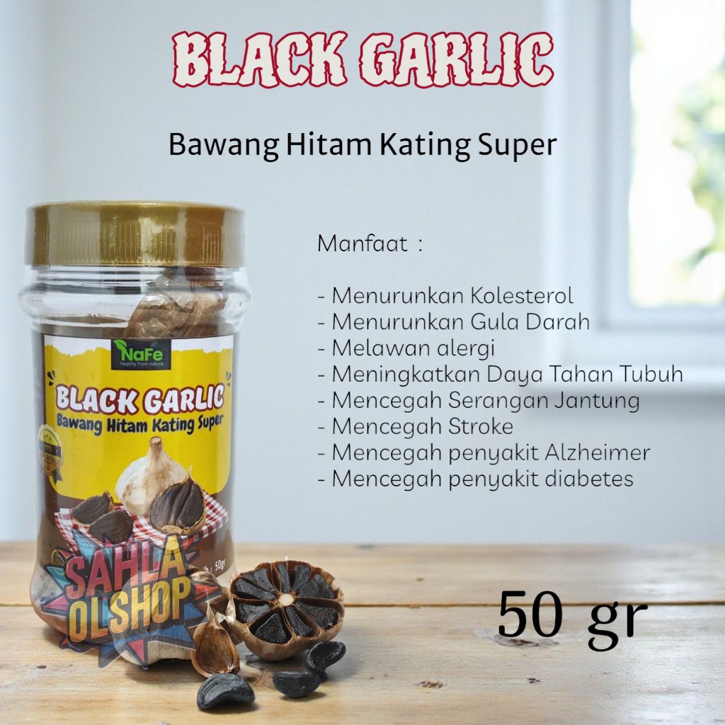

Black Garlic Super Bawang Putih Fermentasi 50 gr Bawang Hitam Original kaya antioksidan