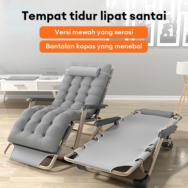 Kursi Lipat Tidur Santai Malas Kursi Malas Kursi Santai Lipat Folding Bed Ranjang Lipat Santai