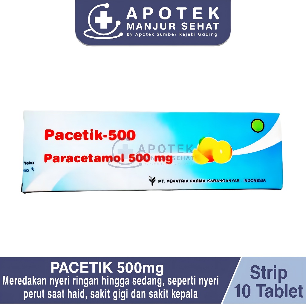 PACETIK PARACETAMOL 500MG (STRIP)
