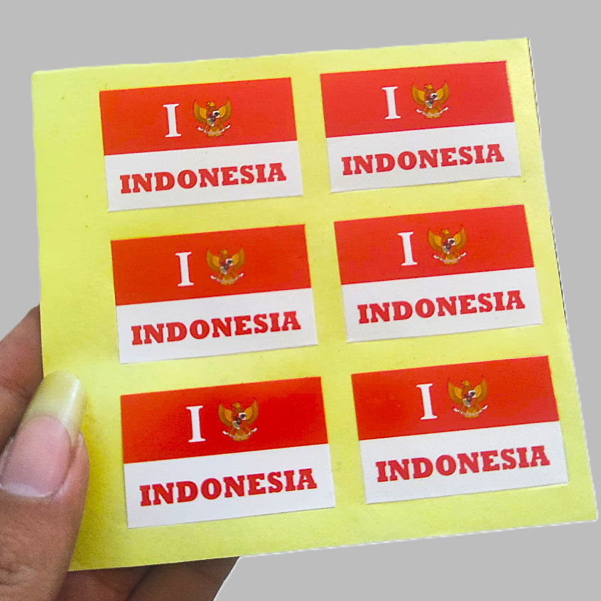 

stiker pipi merah putih indonesia 10 lembar 60 pc stiker wajah