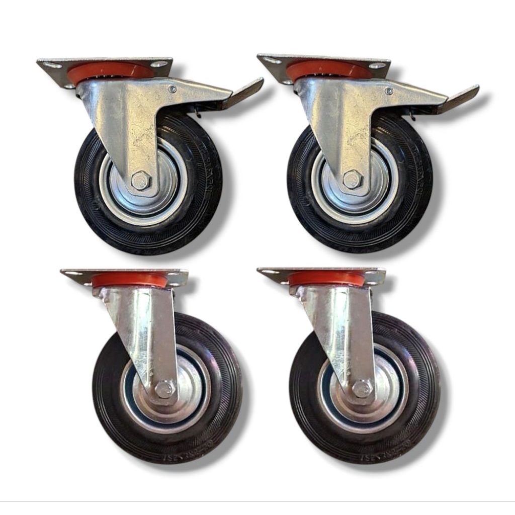 RODA TROLI - RODA KARET RRT 5 INCH - 1SET ( 2REM + 2HIDUP )