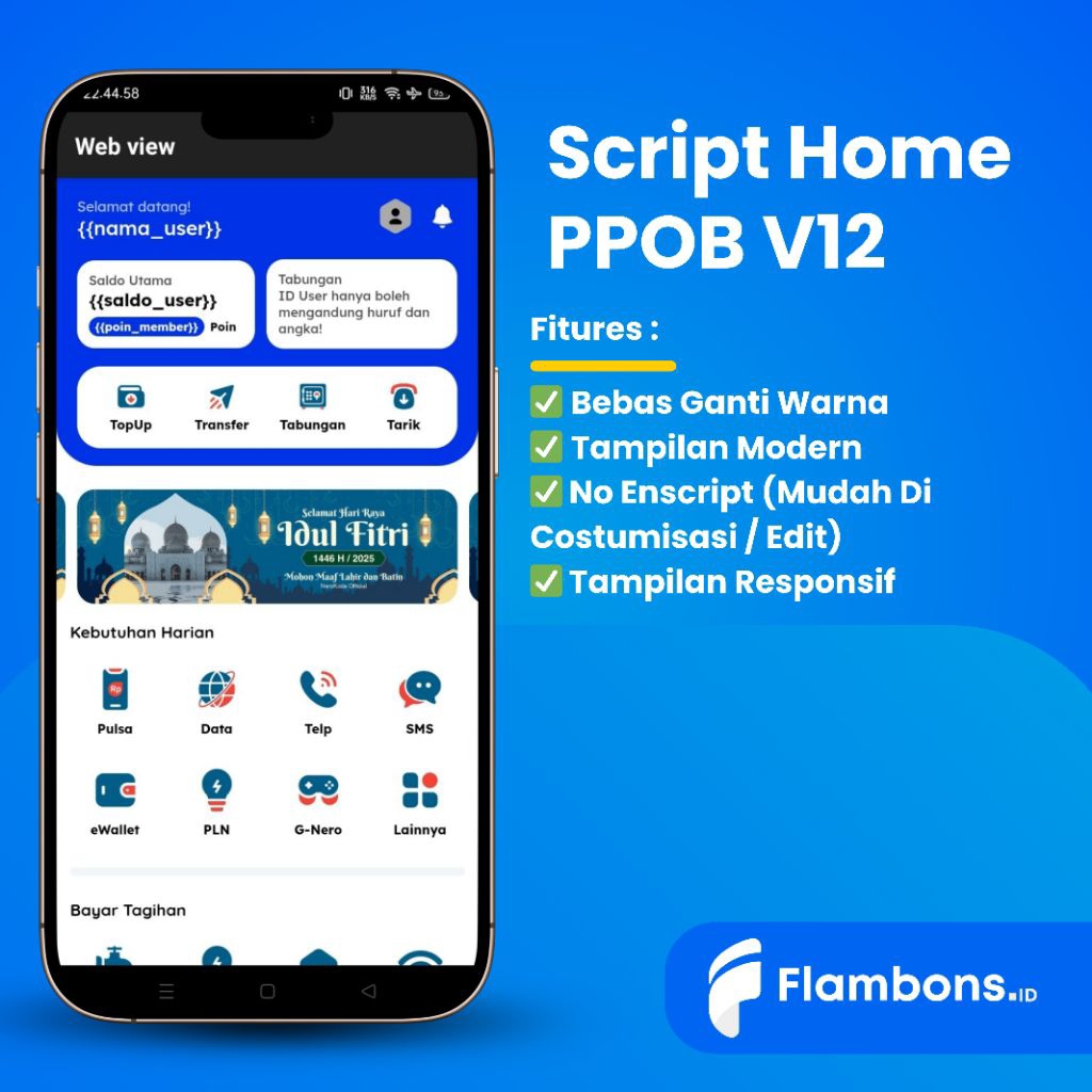 Script Bukaolshop Home PPOB V12