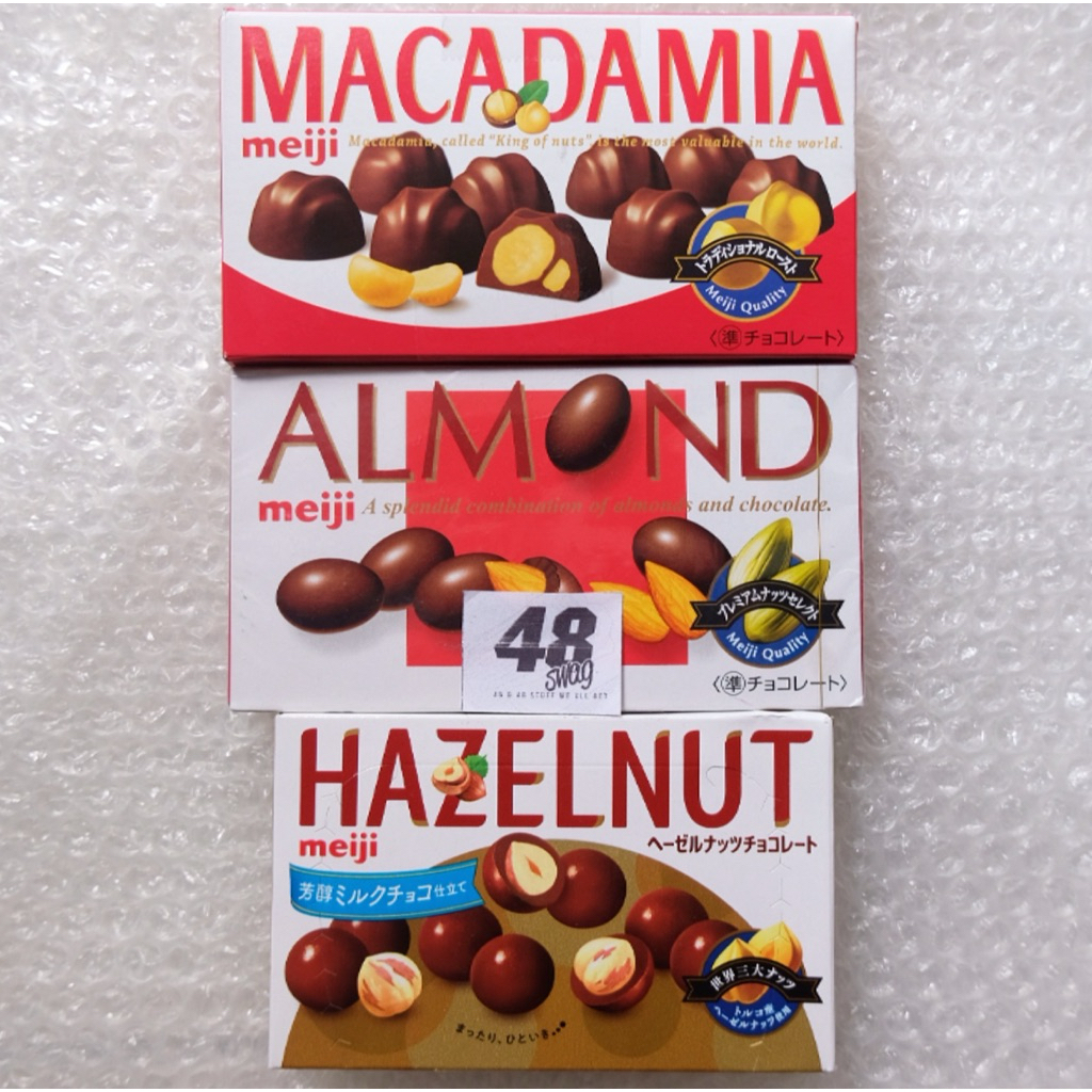 

Meiji Macadamia var. Macadamia 64gr & Almond 79gr