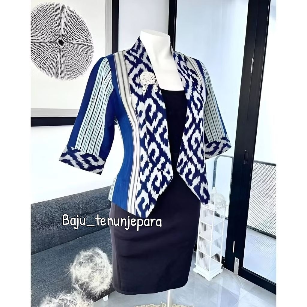 Blazer wanita blazer tenun jepara blazer kekinian baju tenun jepara viral outer tenun blazer jas bla