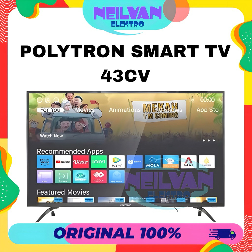 Polytron smart tv 43" tv polytron smart tv bisa youtube wifi 43CV