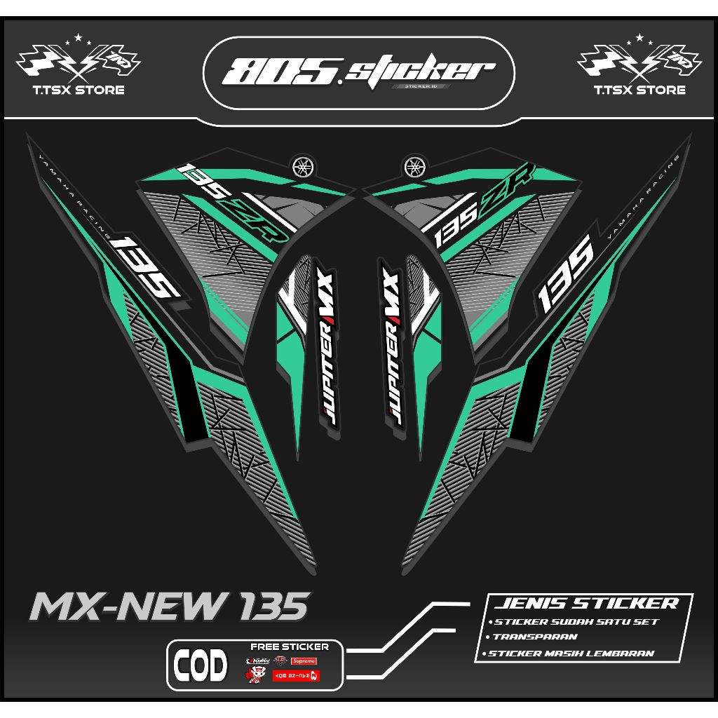 STRIPING TRANSPARAN JUPITER MX NEW/STIKER MX NEW 135/STRIPING STIKER TRANSPARAN MX NEW 135 KEREN