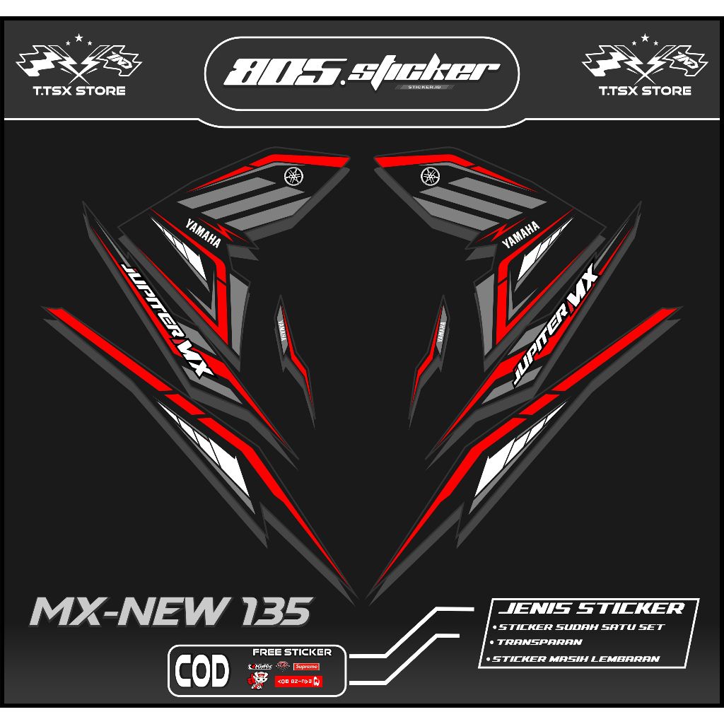 STRIPING TRANSPARAN MX NEW 135/STIKER JUPITER MX 135/STRIPING STIKER JUPITER MX NEW 135 TRANSPARAN