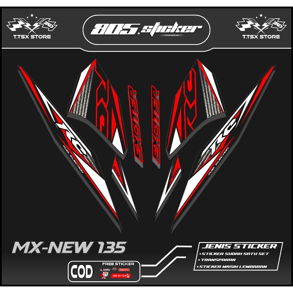 STRIPING TRANSPARAN JUPITER MX 135/STIKER MX 135 NEW/STRIPING VARIASI MX NEW 135 TRANSPARAN KEREN